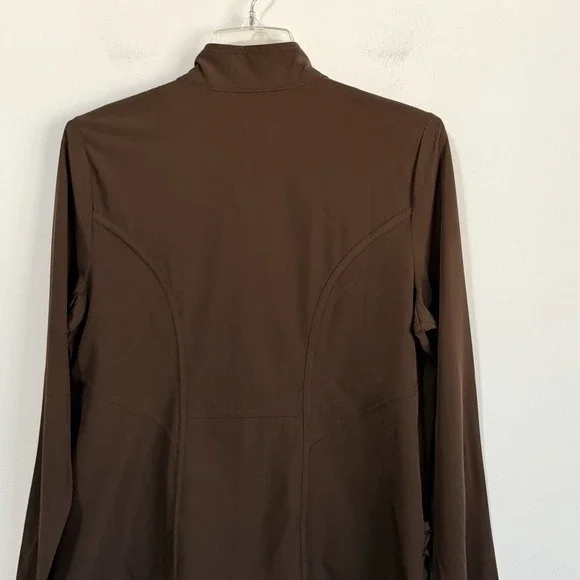 Chicos Zenergy Neema Jacket‎ 1 Size 8/10 Zip Front Brown Pockets Stretch Active - Picture 6 of 7